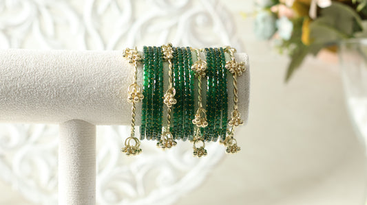 Kashmiri Bangles - Emerald