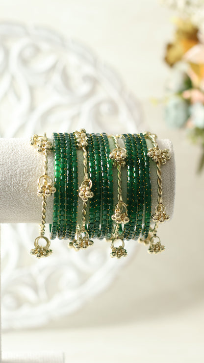 Kashmiri Bangles - Emerald