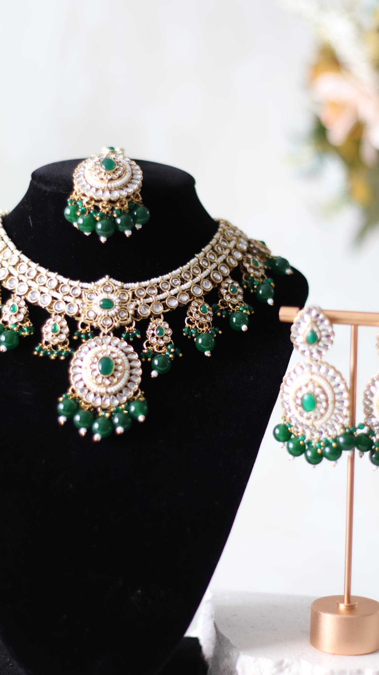 Suhana necklace set - Green