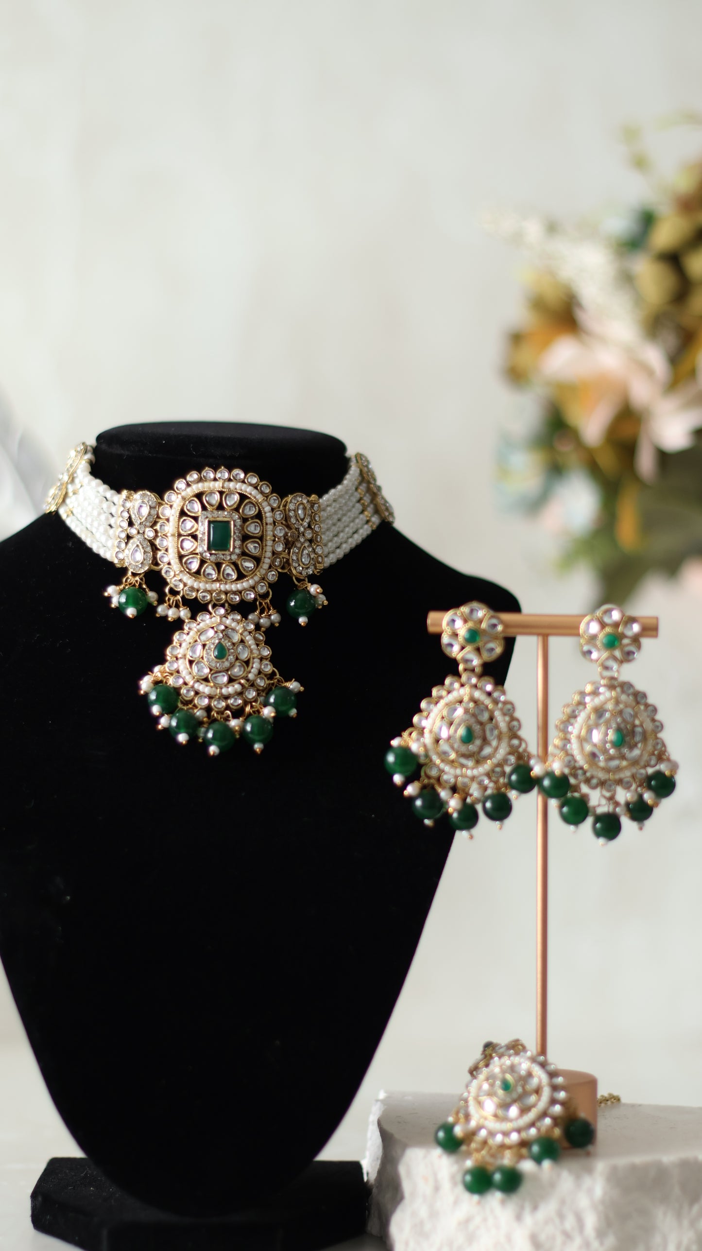 Aaliya necklace set - Green