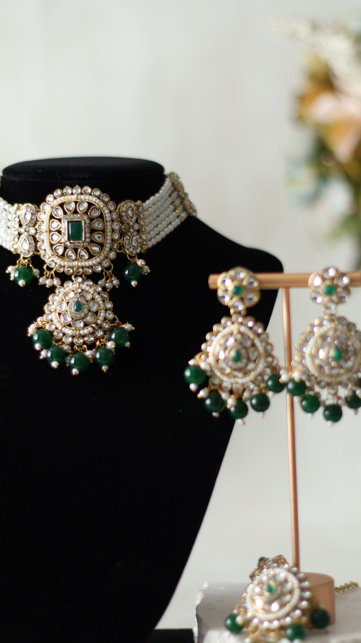 Aaliya necklace set - Green