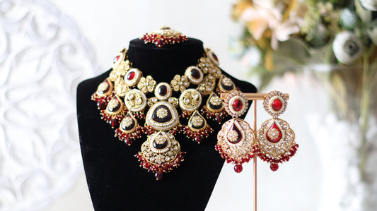 Jannat necklace set - Ruby