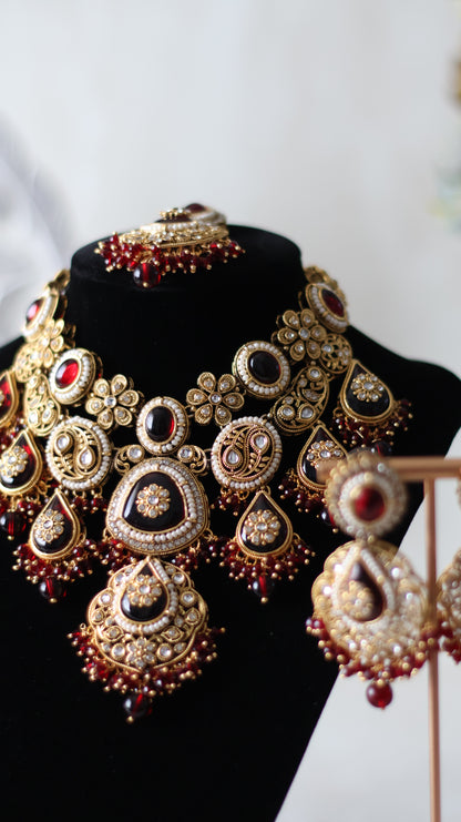 Jannat necklace set - Ruby