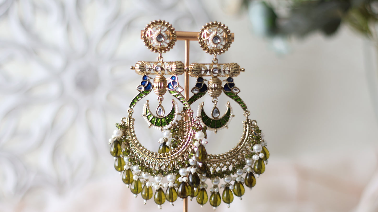 Laila earrings - Olive