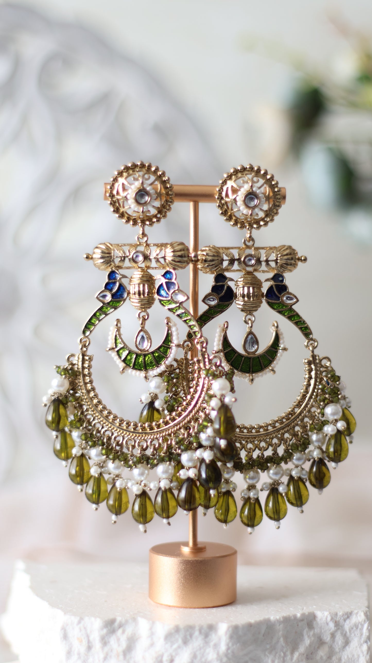 Laila earrings - Olive