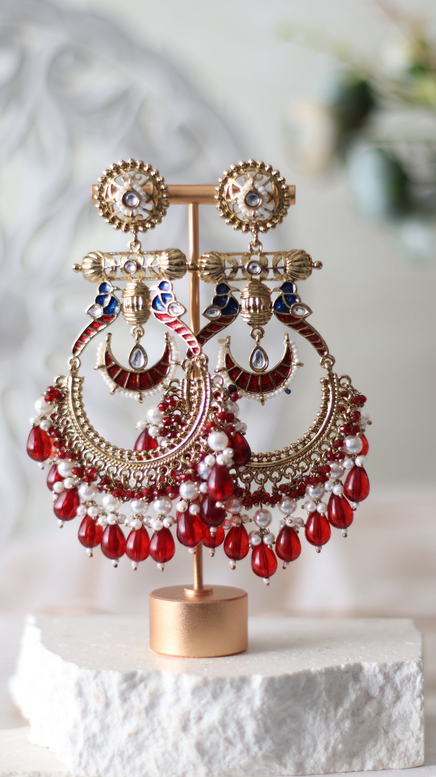 Laila earrings - Ruby