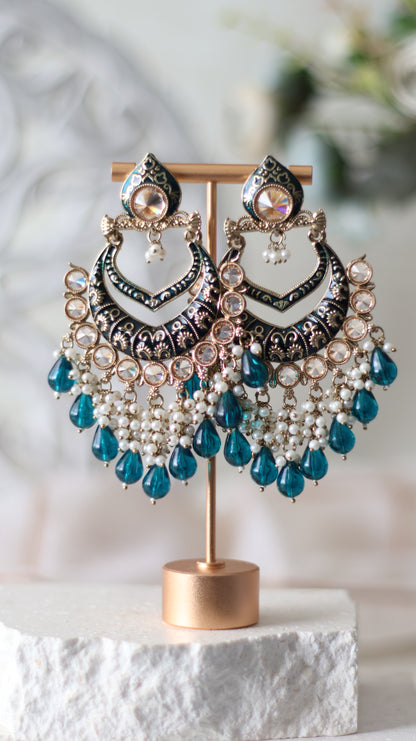 Tara earrings - Dark Teal