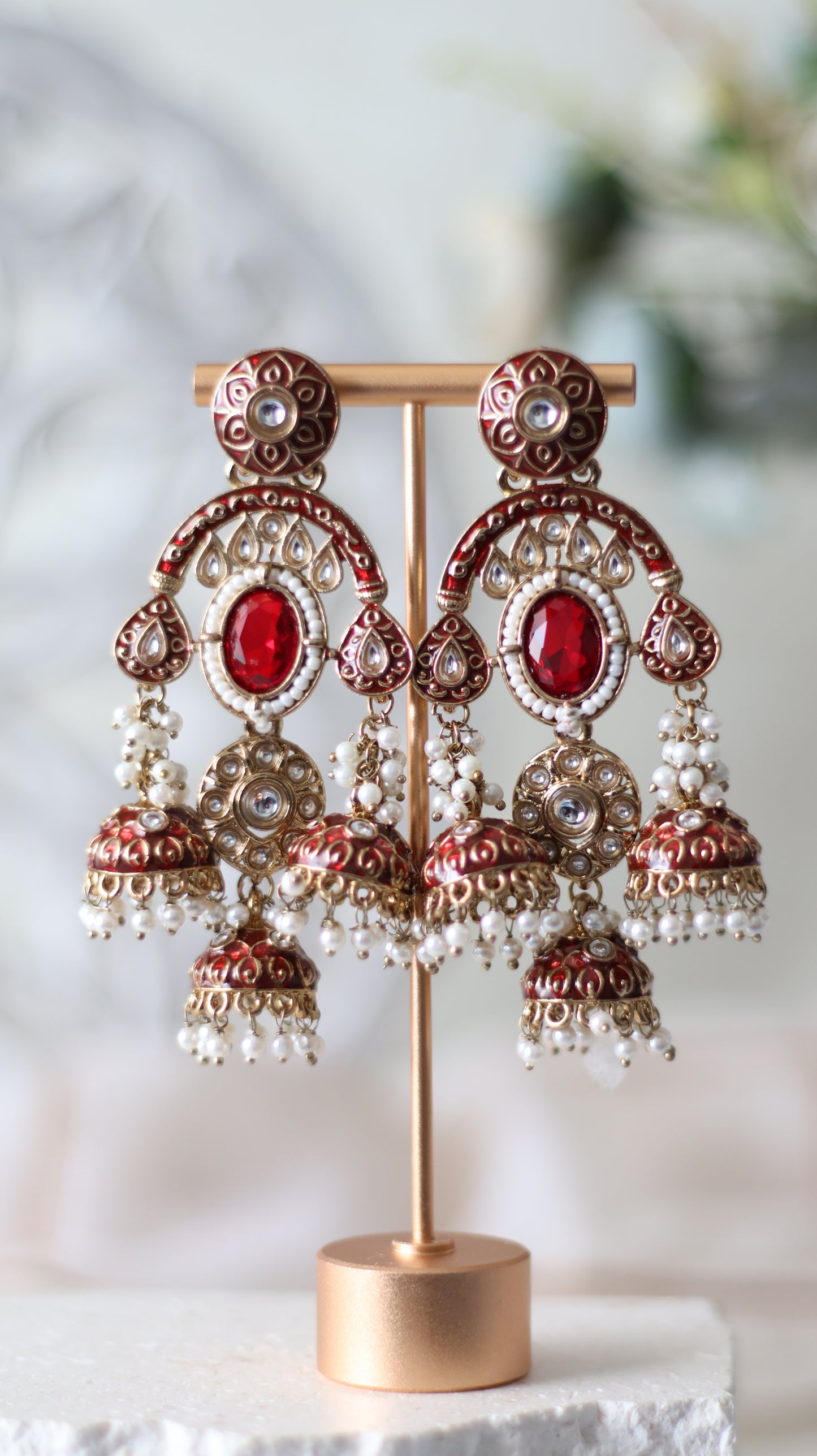 Amaira earrings - Ruby