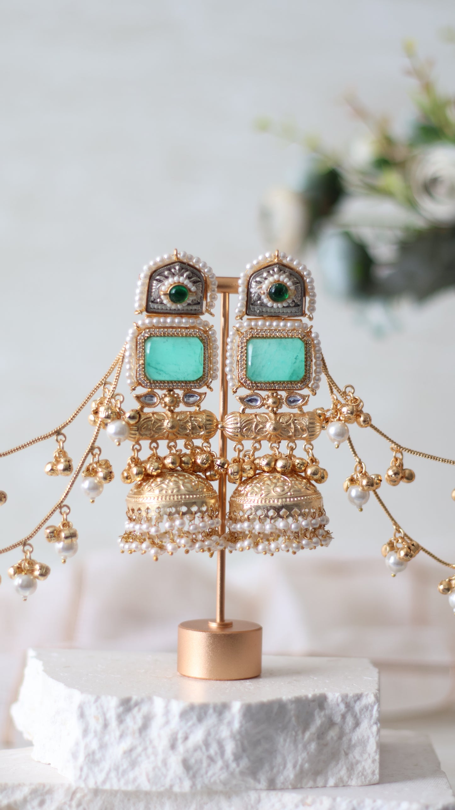 Hafsa earrings - Aqua
