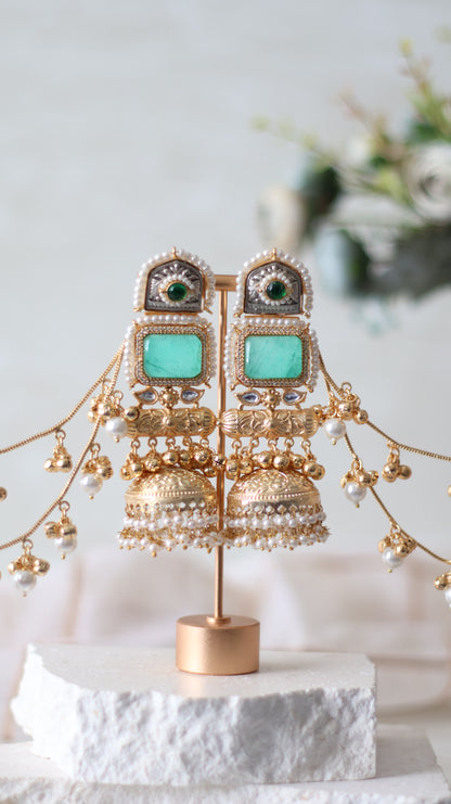 Hafsa earrings - Aqua