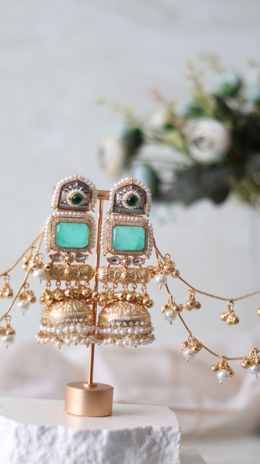 Hafsa earrings - Aqua