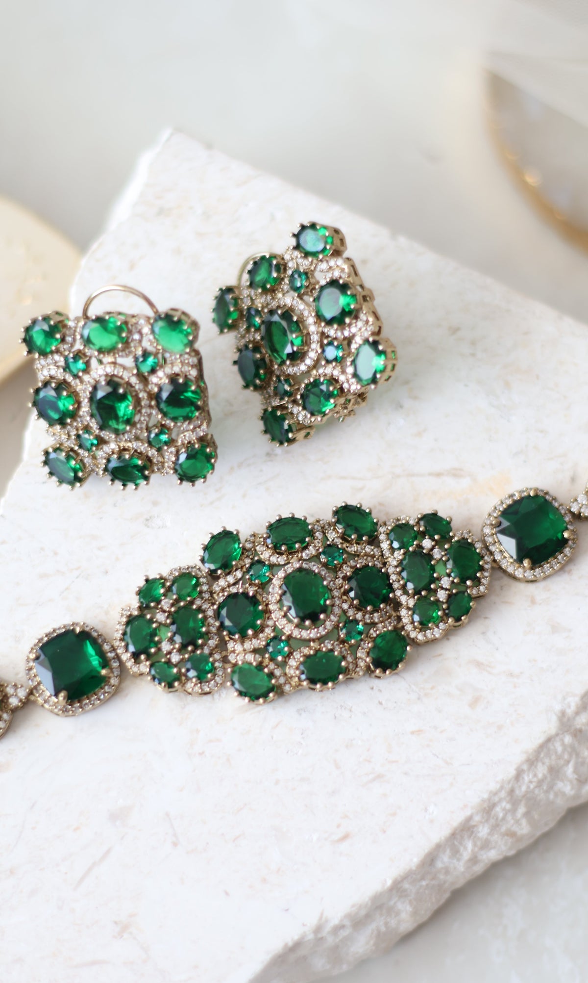 Ravika necklace set - Green