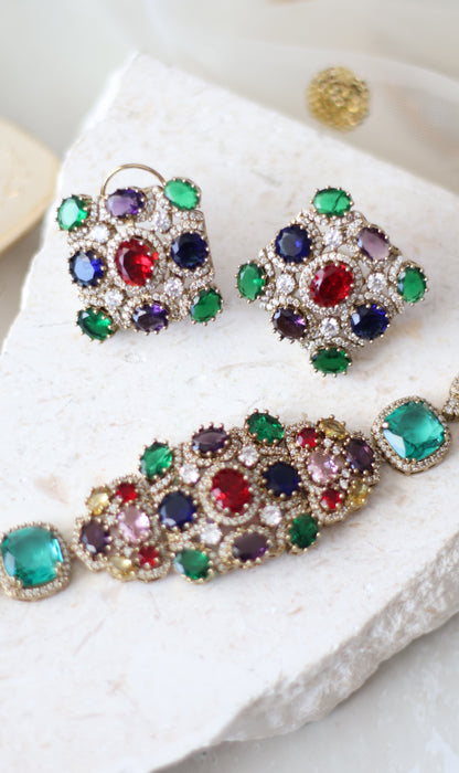 Ravika necklace set - Multicolour