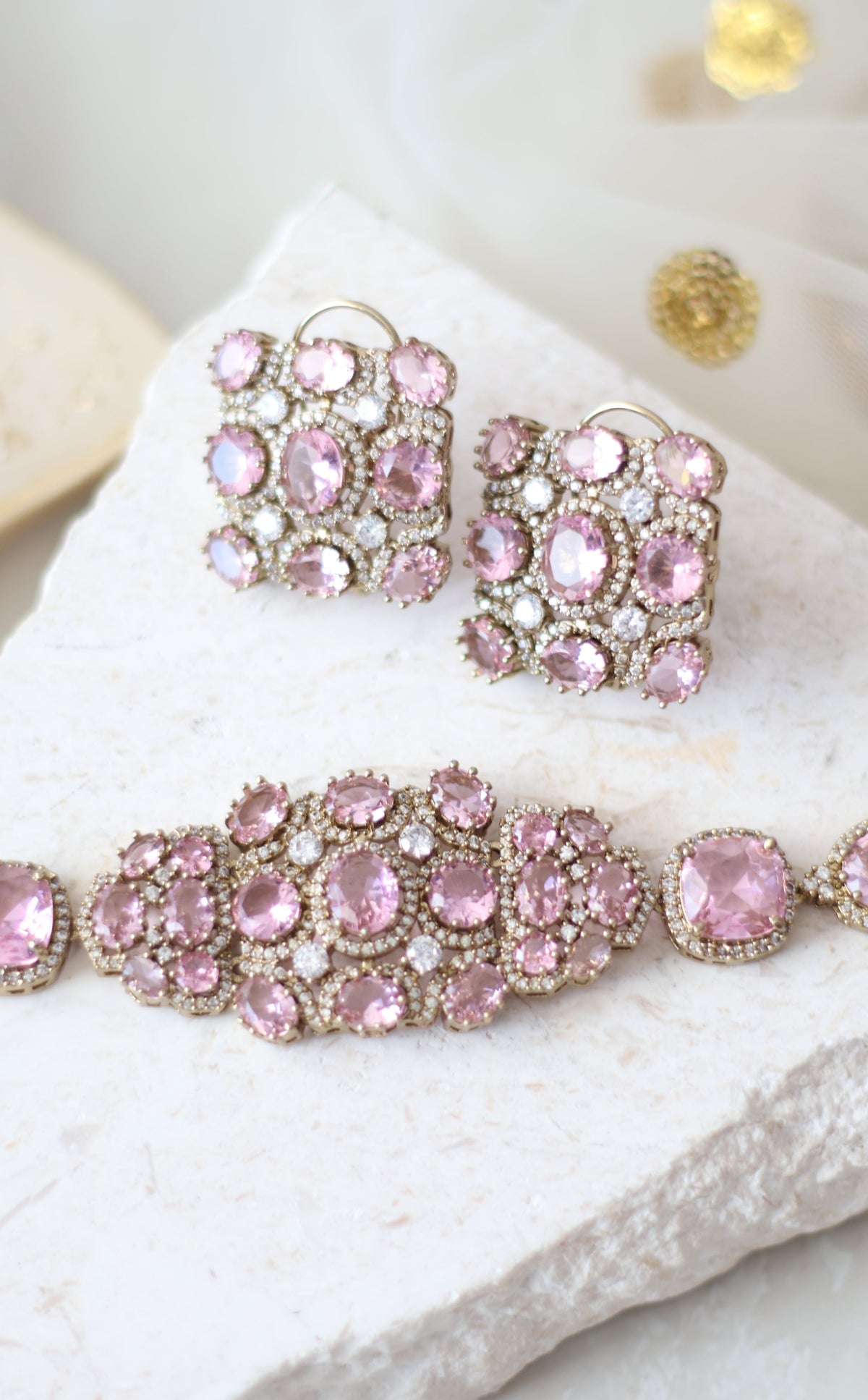 Ravika necklace set - Pink