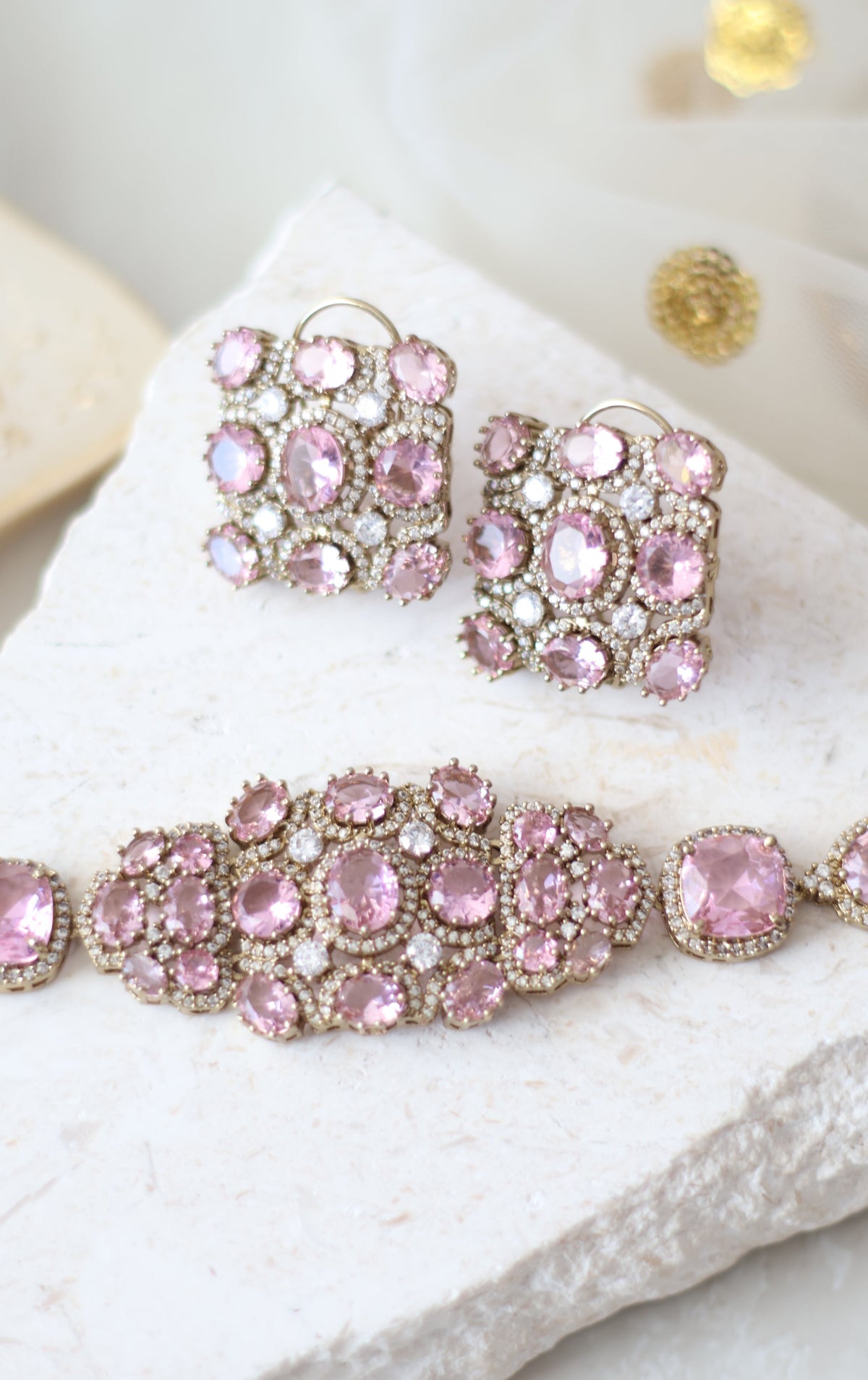 Ravika necklace set - Pink