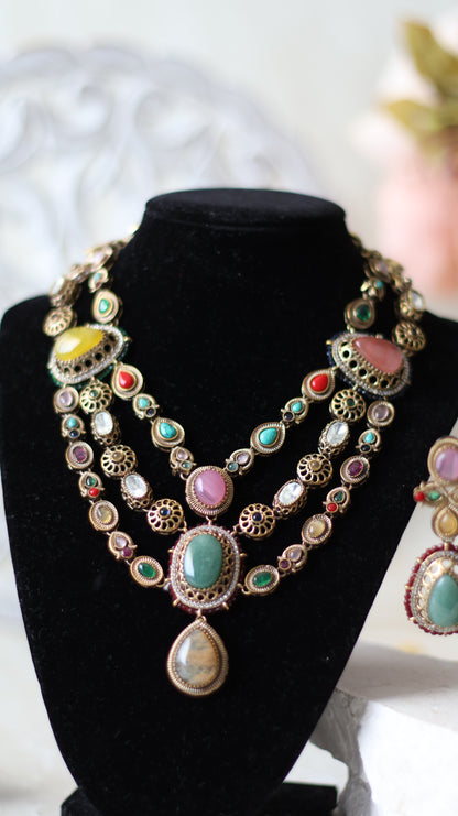 Bella necklace set - Green