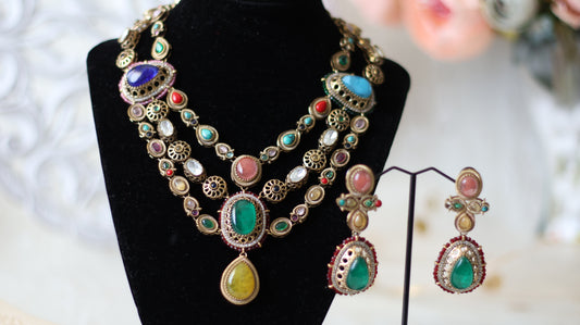 Bella necklace set - Yellow