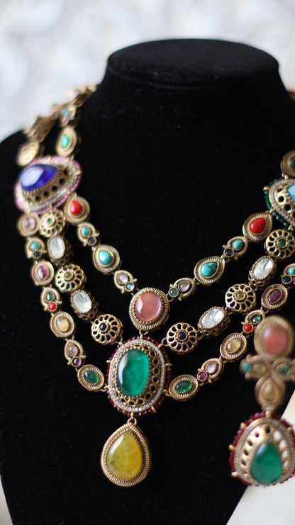 Bella necklace set - Yellow