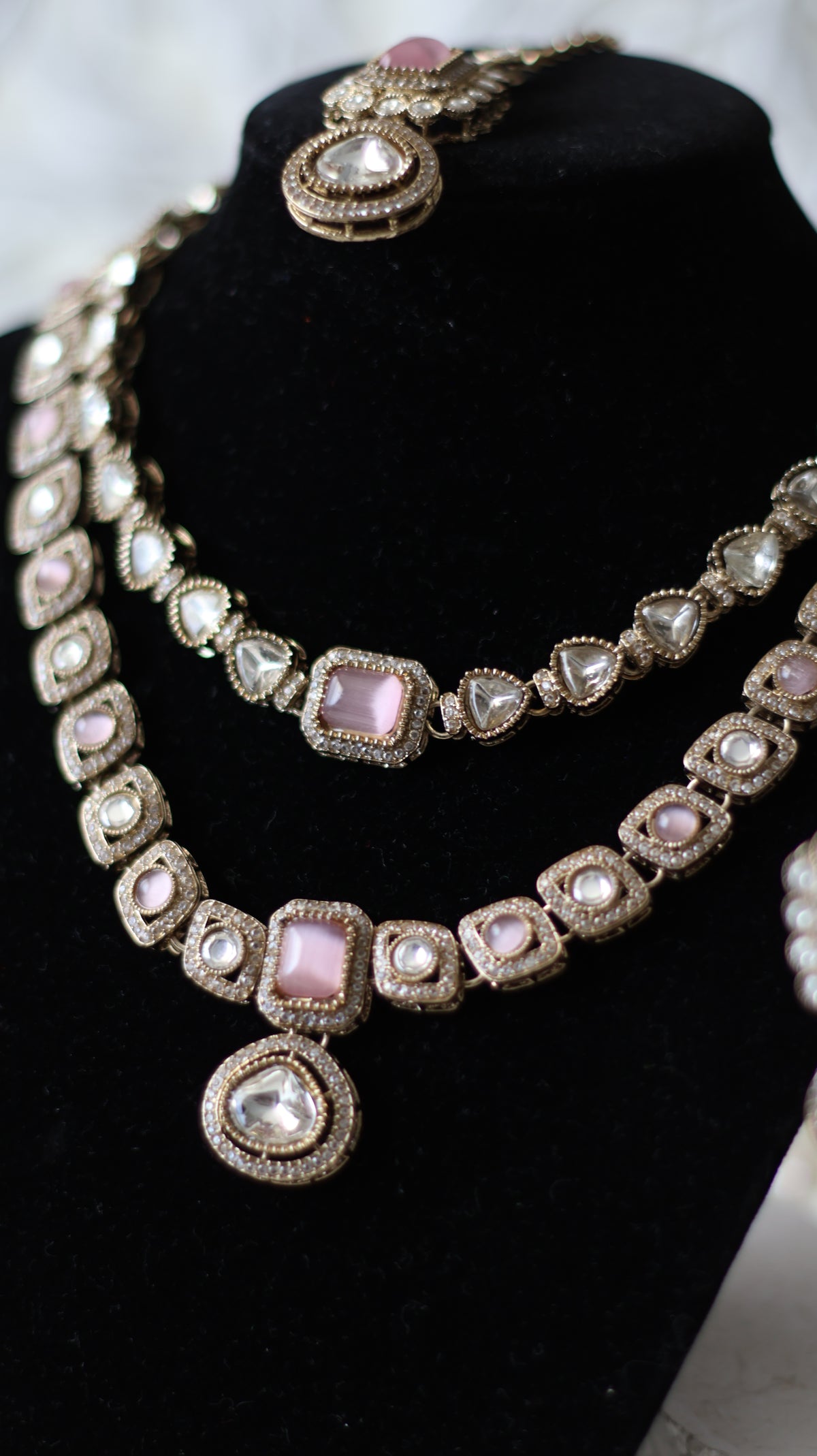 Veena Necklace set - Pink
