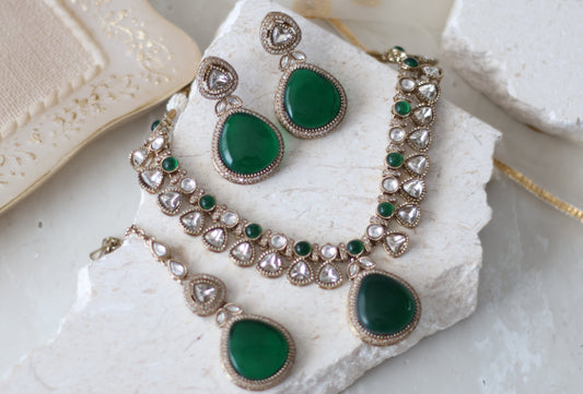 Reema Necklace set - Green