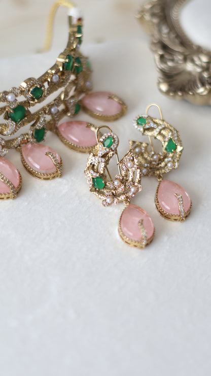 Wafa Necklace set - Pink