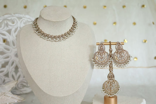 Sonya necklace set - White