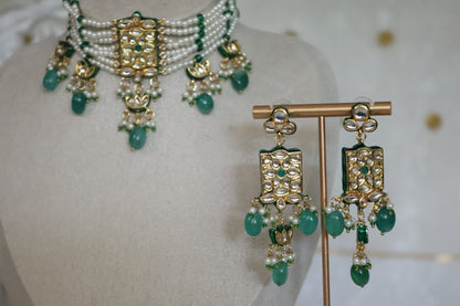 Mariam necklace set - Emerald