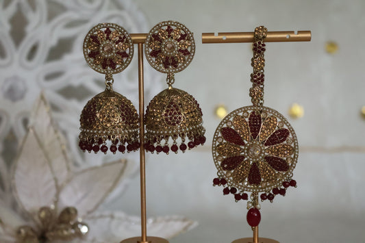 Kalki earrings tikka set