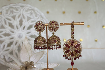 Kalki earrings tikka set