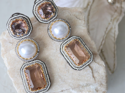 Celine earrings - Light Brown