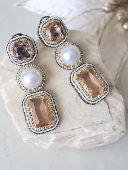 Celine earrings - Light Brown