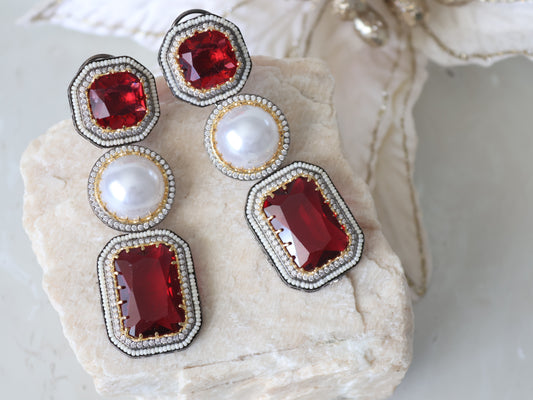 Celine earrings - Ruby