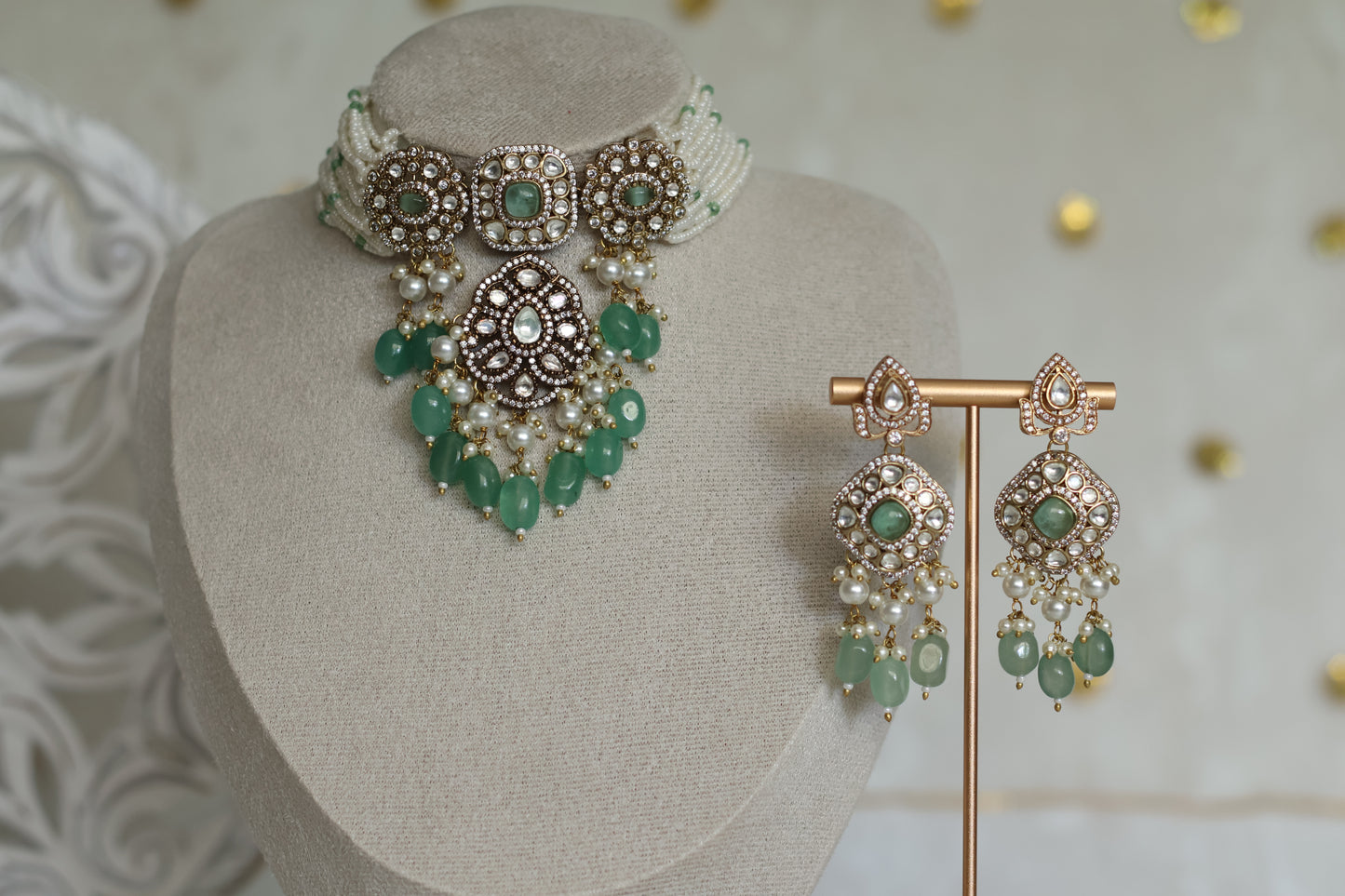 Juhi necklace set - Green