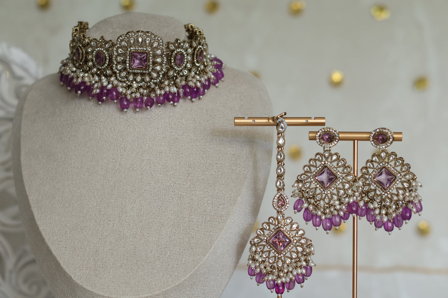 Mizoi necklace set - Purple