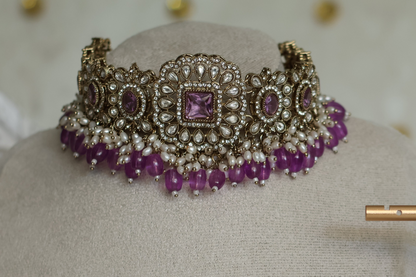 Mizoi necklace set - Purple