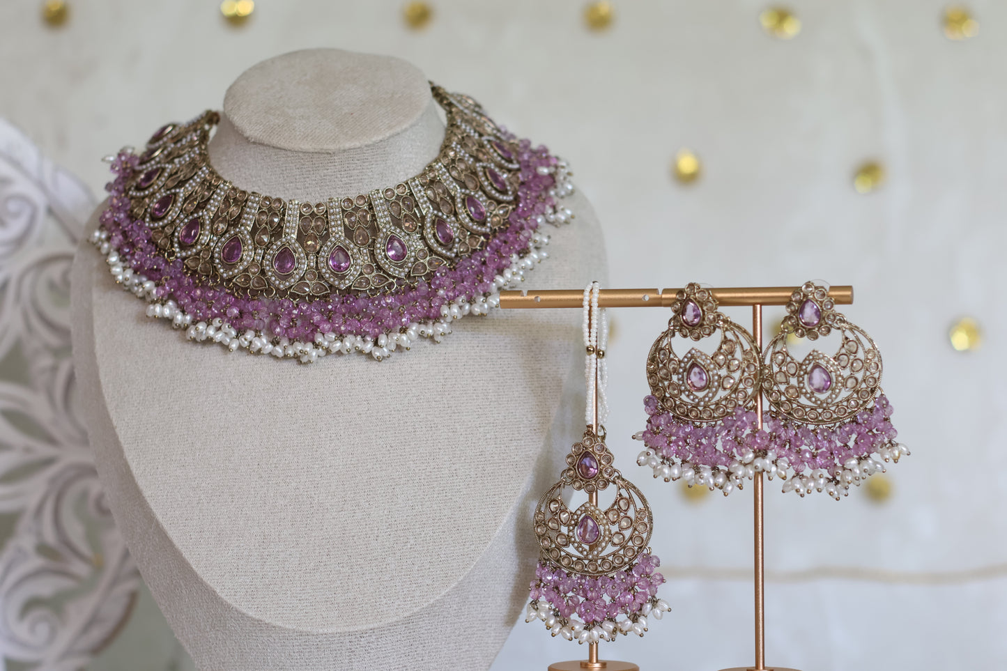 Ilana necklace set - Purple