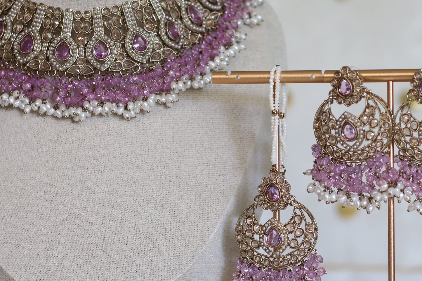 Ilana necklace set - Purple