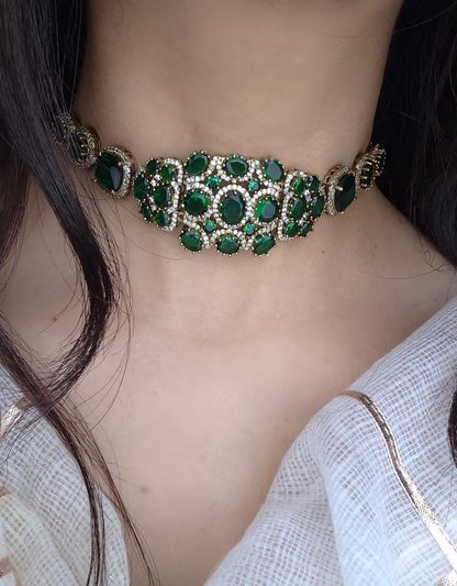 Ravika necklace set - Green