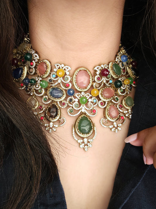 Asreet necklace set - Peach