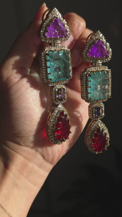 Samara earrings - Purple