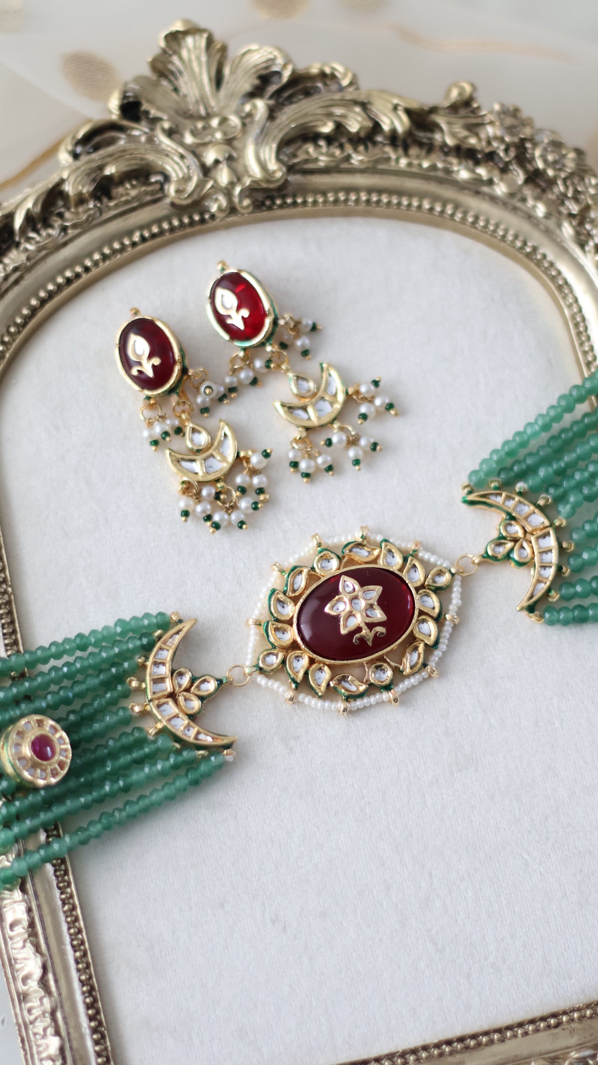 Nimrat necklace set - Green