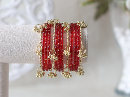 Kashmiri Bangles- Red