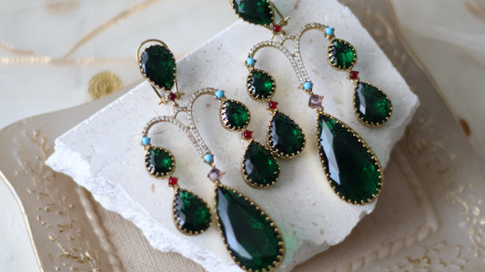 Ina earrings - Green