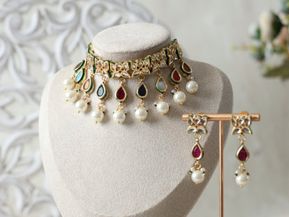 Jannat necklace set - Multicolour