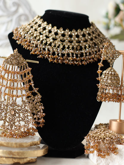 Reshma Necklace set - Brown