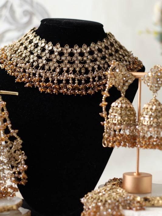 Reshma Necklace set - Brown