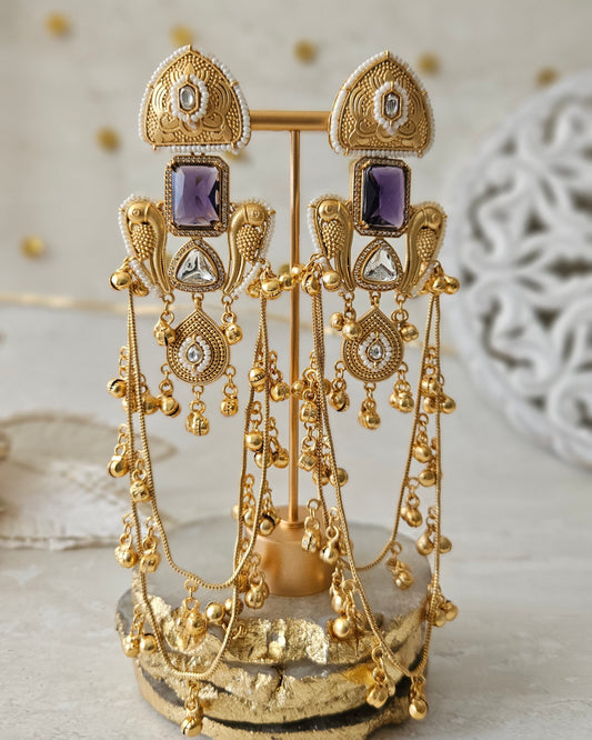 Roza earrings - Purple