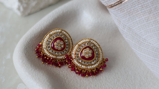 Himani studs - Fuschia