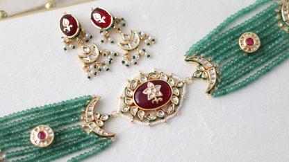 Nimrat necklace set - Green
