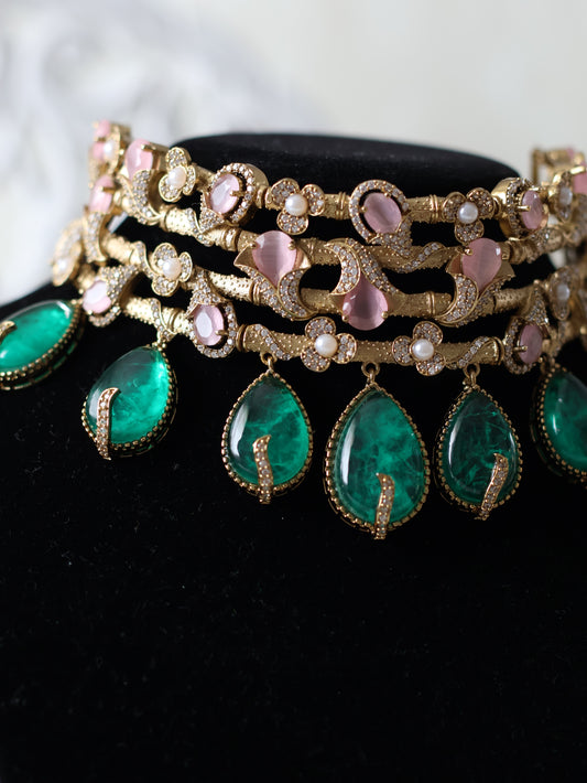 Wafa Necklace set - Green